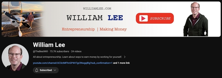 William Lee Channel Page Screenshot