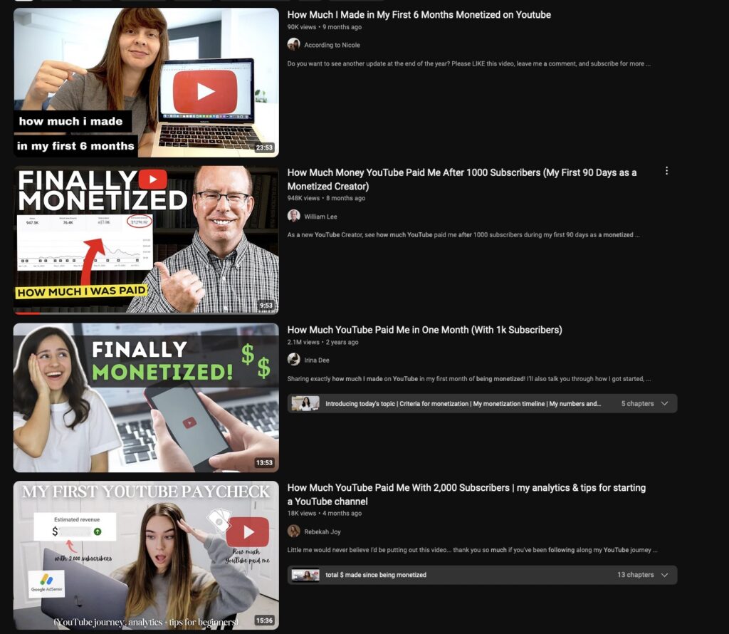 YouTube Search Results For Channel Earnings Disclosure